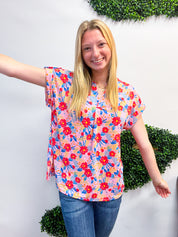 Pink Lemonade Garden Dear Scarlett Short Sleeve Lizzy Top