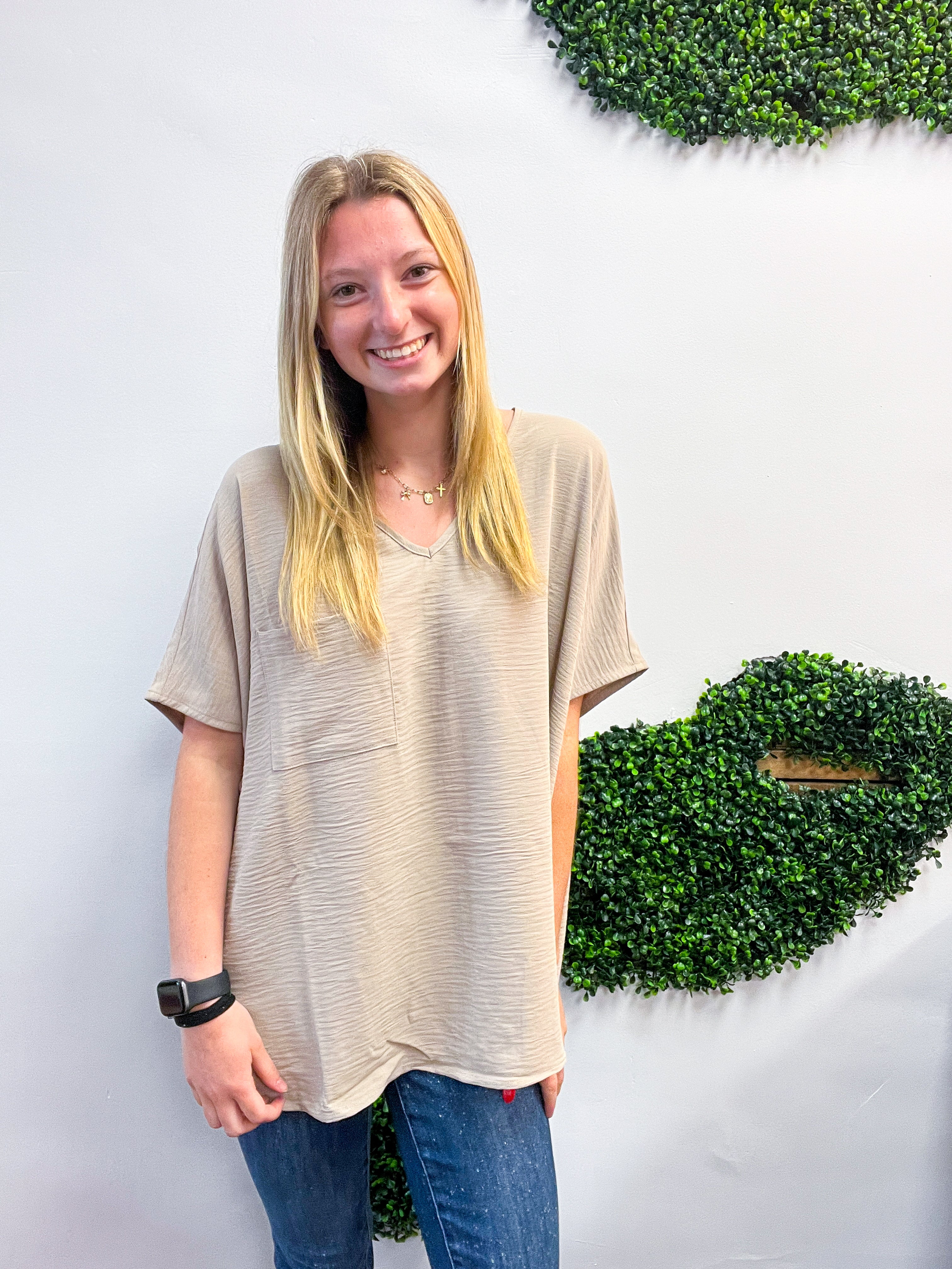 The Everyday Flow Air Flow Dolman Top - Light Mocha