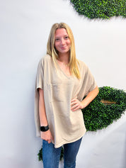 The Everyday Flow Air Flow Dolman Top - Light Mocha