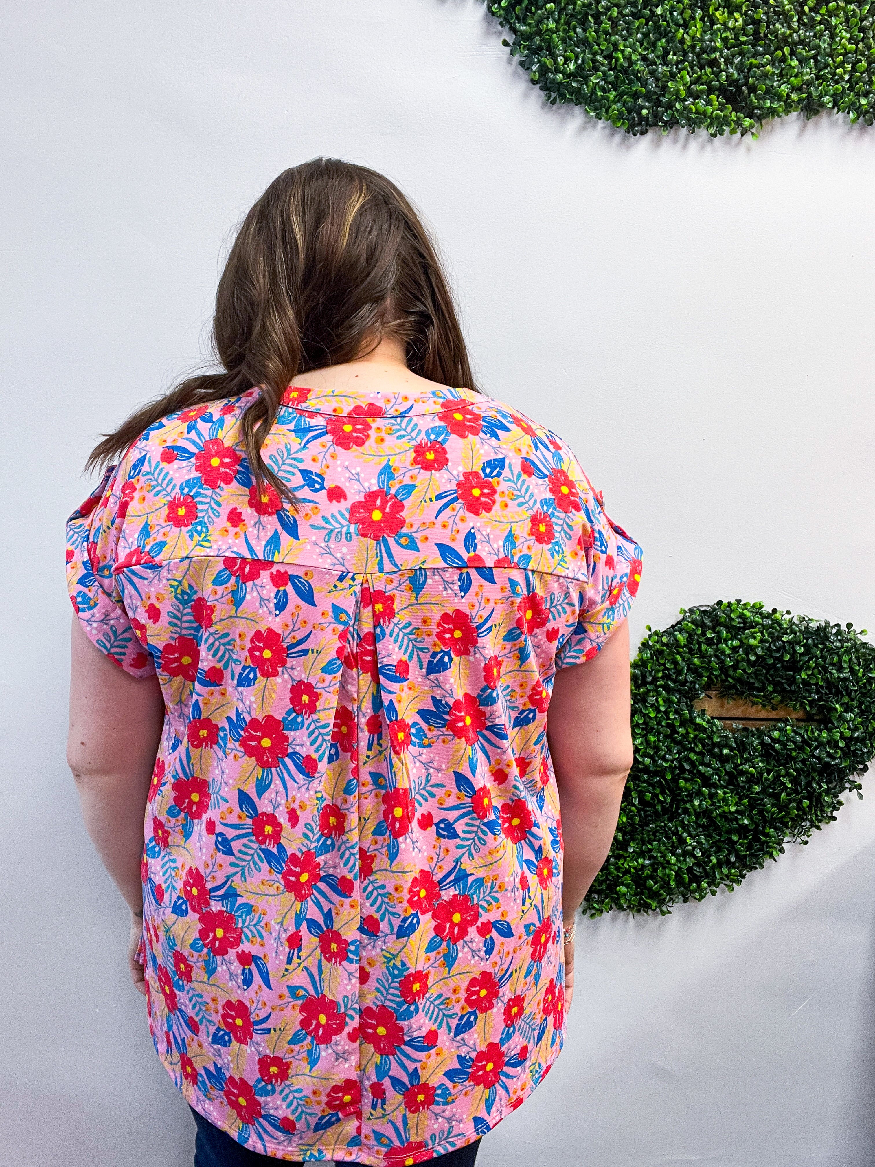 Pink Lemonade Garden Dear Scarlett Short Sleeve Lizzy Top