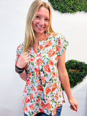 Blue Skies & Blossoms Dear Scarlett Short Sleeve Lizzy Top