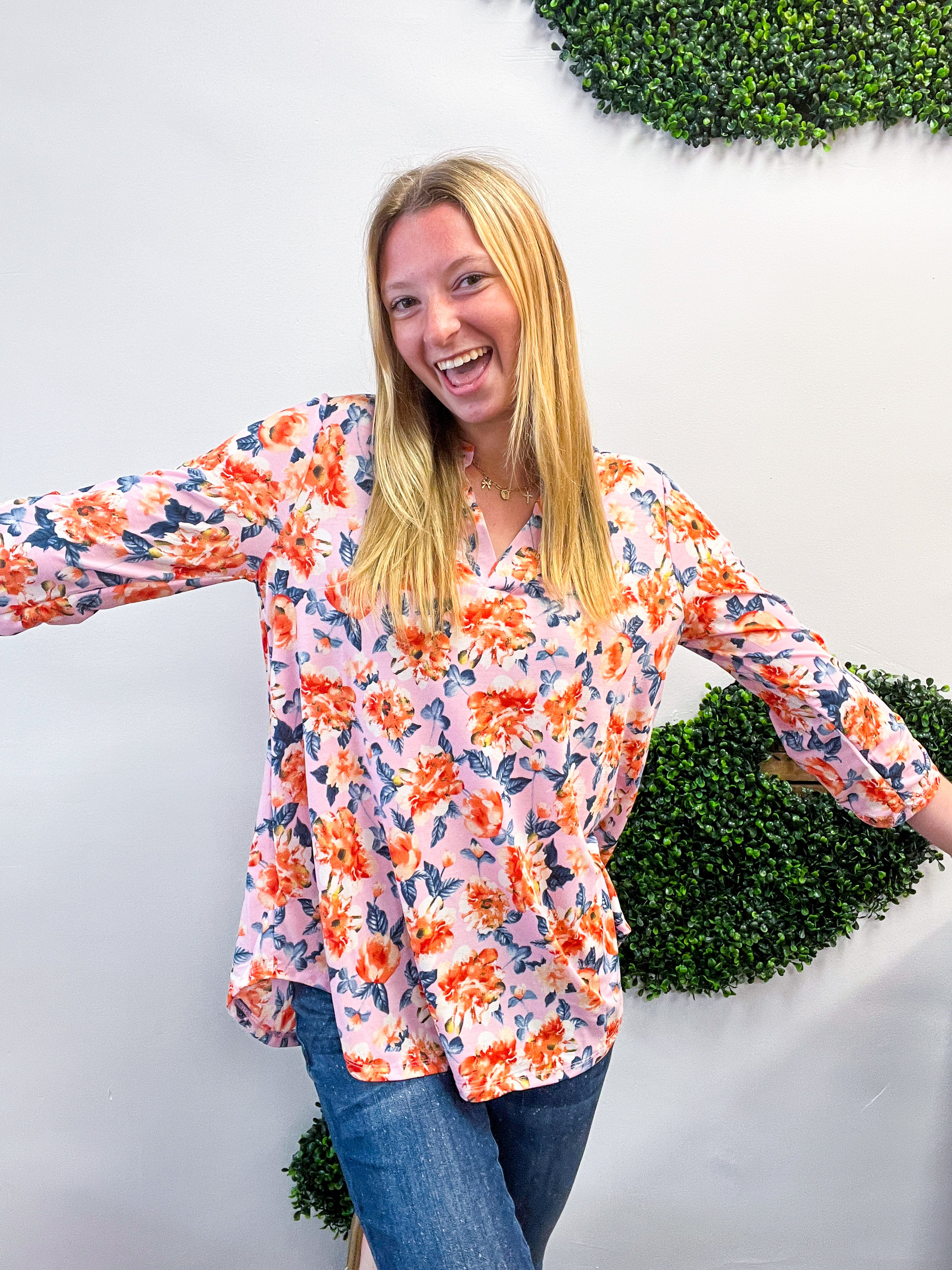 Blushing Blooms Dear Scarlett Lizzy Top