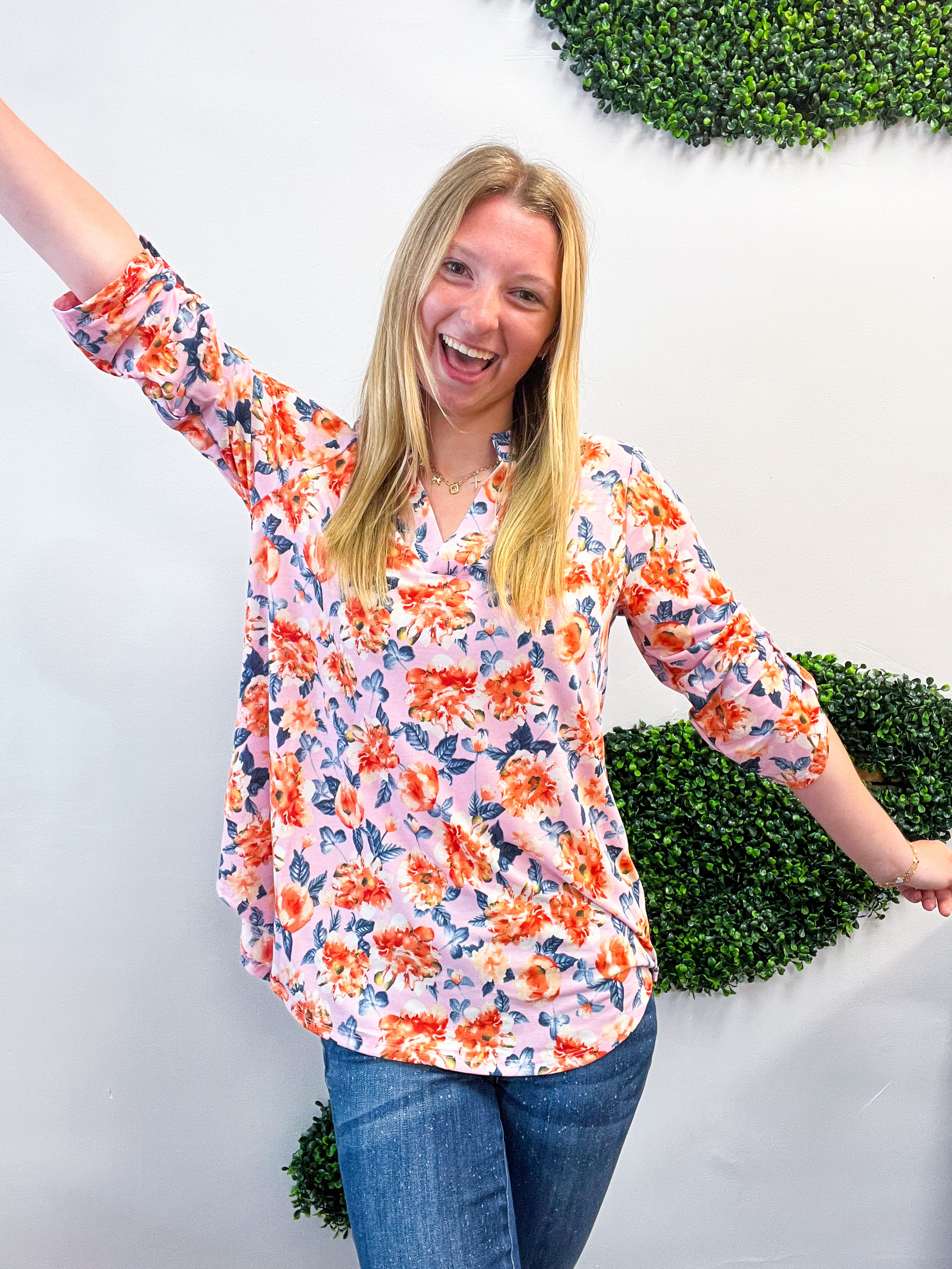 Blushing Blooms Dear Scarlett Lizzy Top