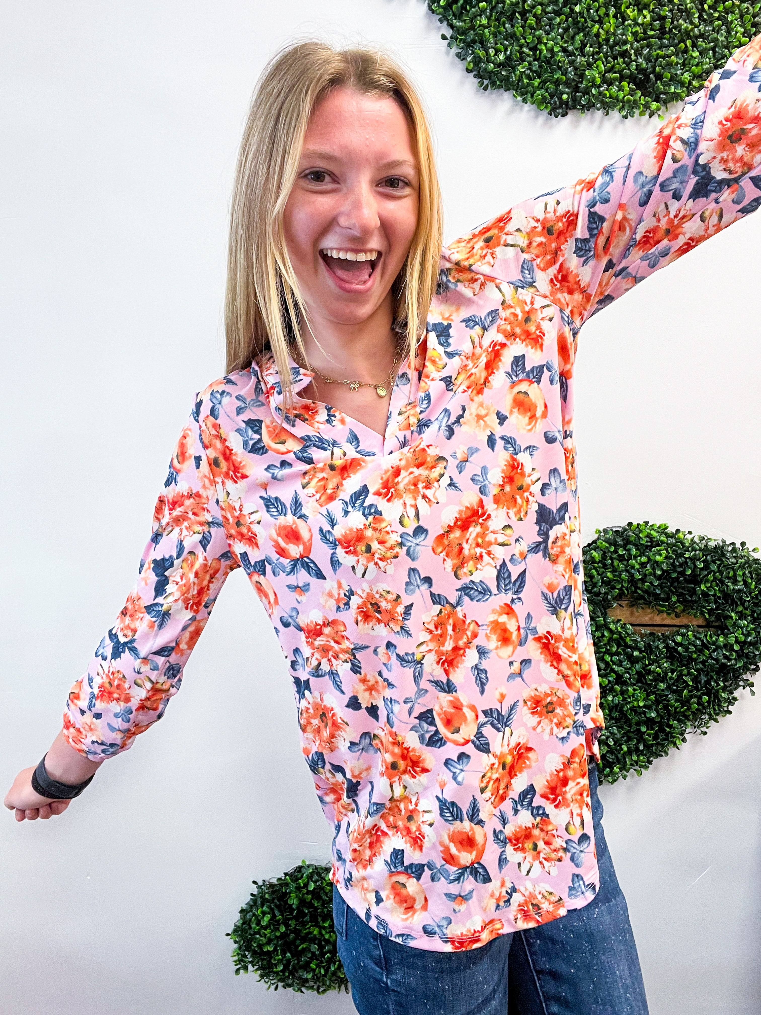 Blushing Blooms Dear Scarlett Lizzy Top