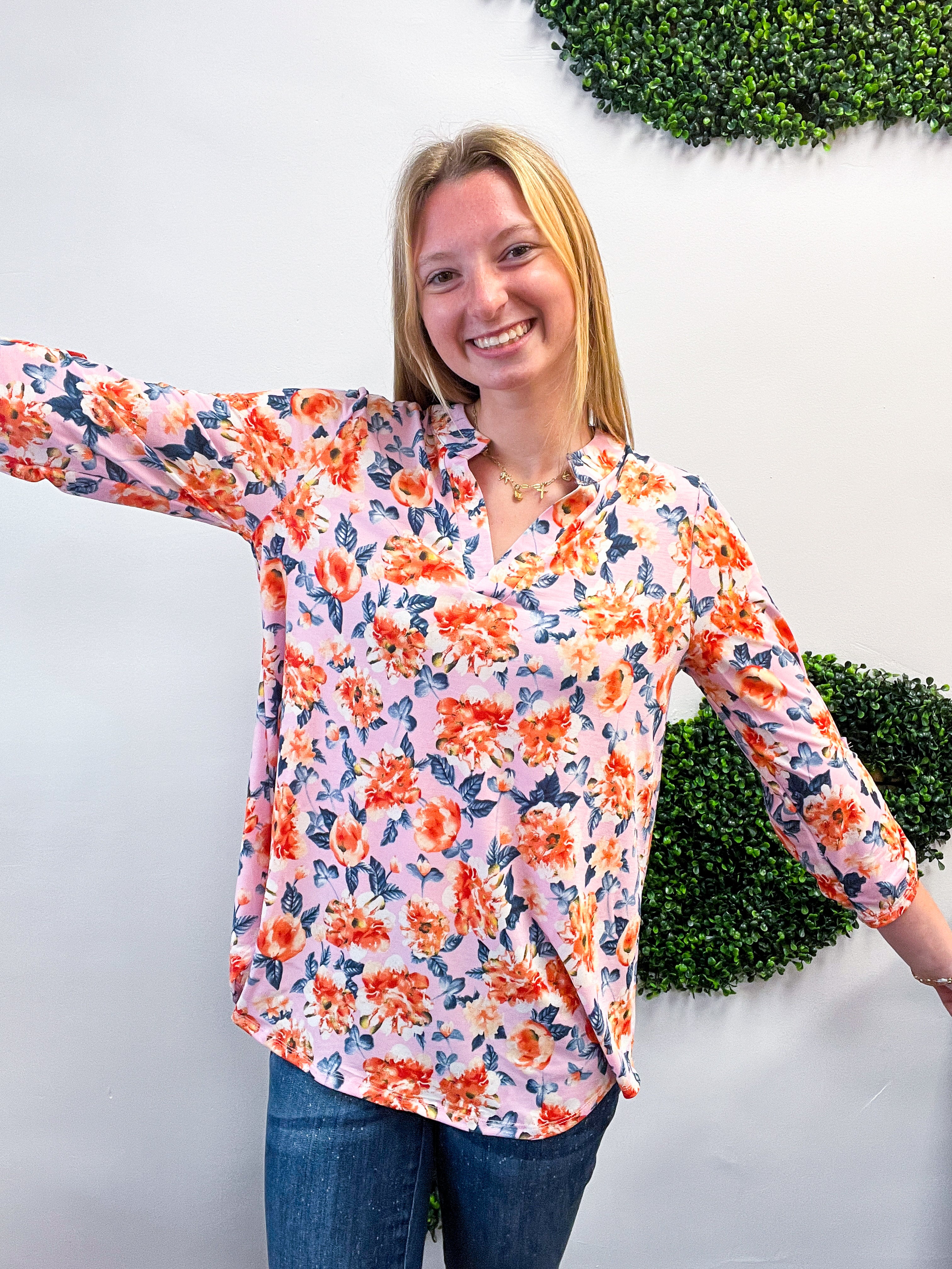 Blushing Blooms Dear Scarlett Lizzy Top