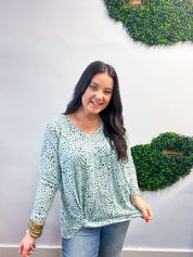 Spotted & Knotted Top in Mint
