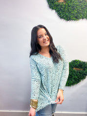 Spotted & Knotted Top in Mint