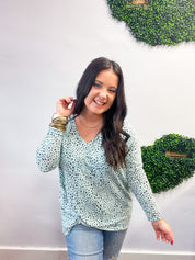 Spotted & Knotted Top in Mint