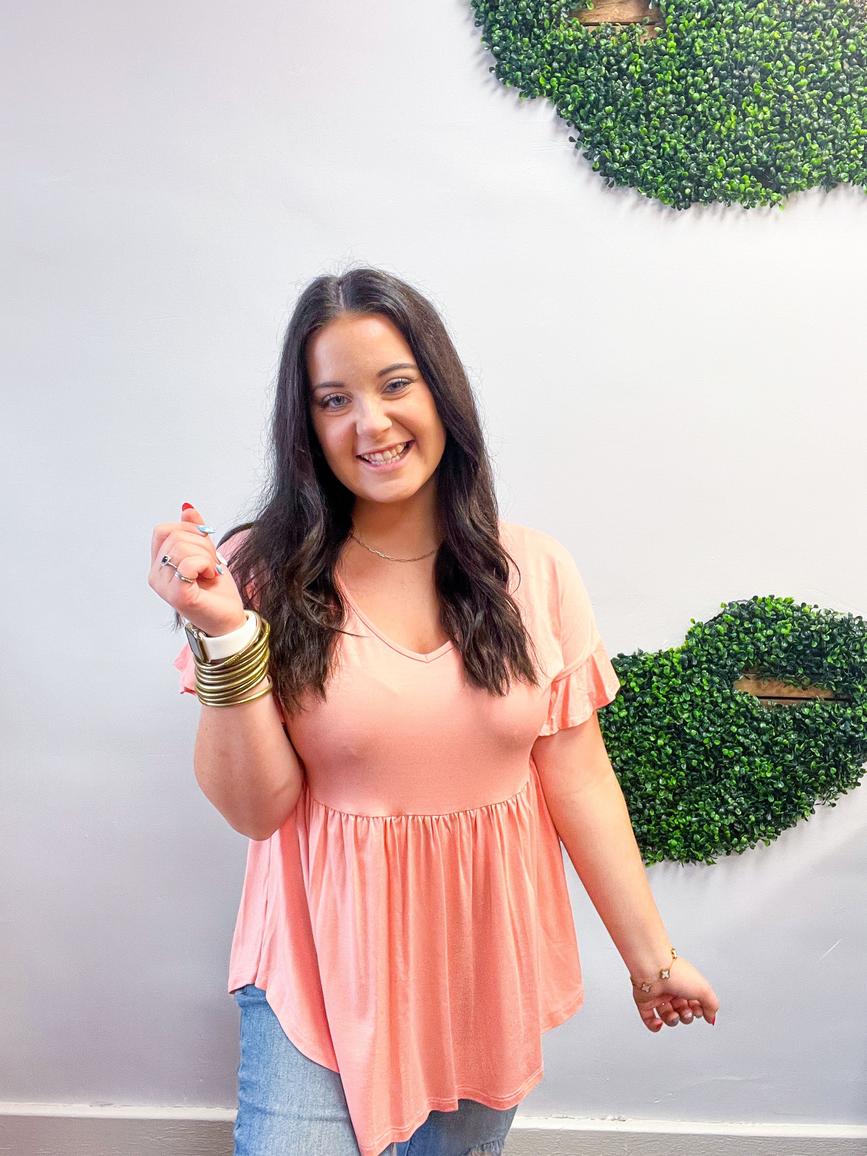 Simply Lovely Babydoll Top in Blush