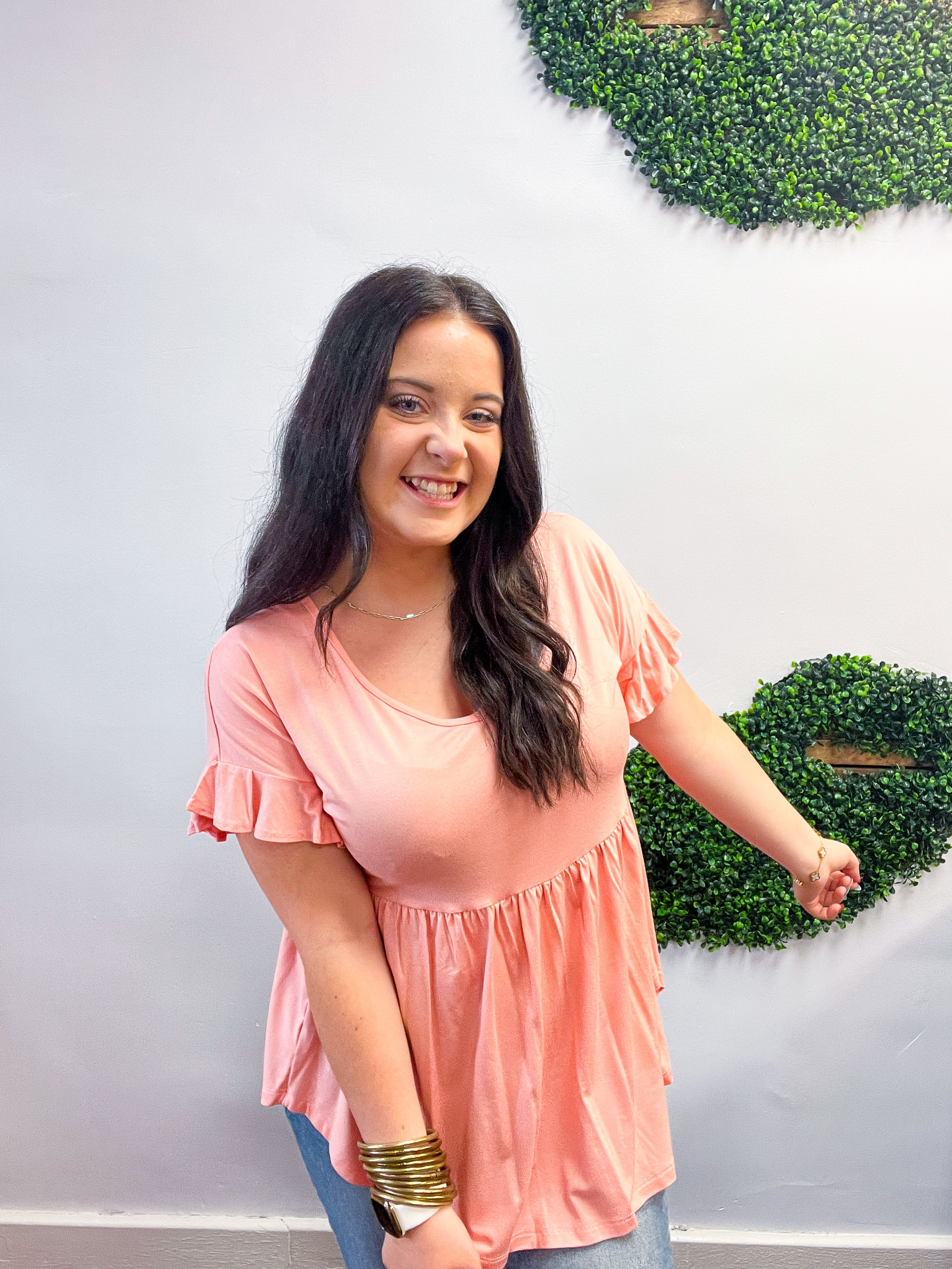 Simply Lovely Babydoll Top in Blush