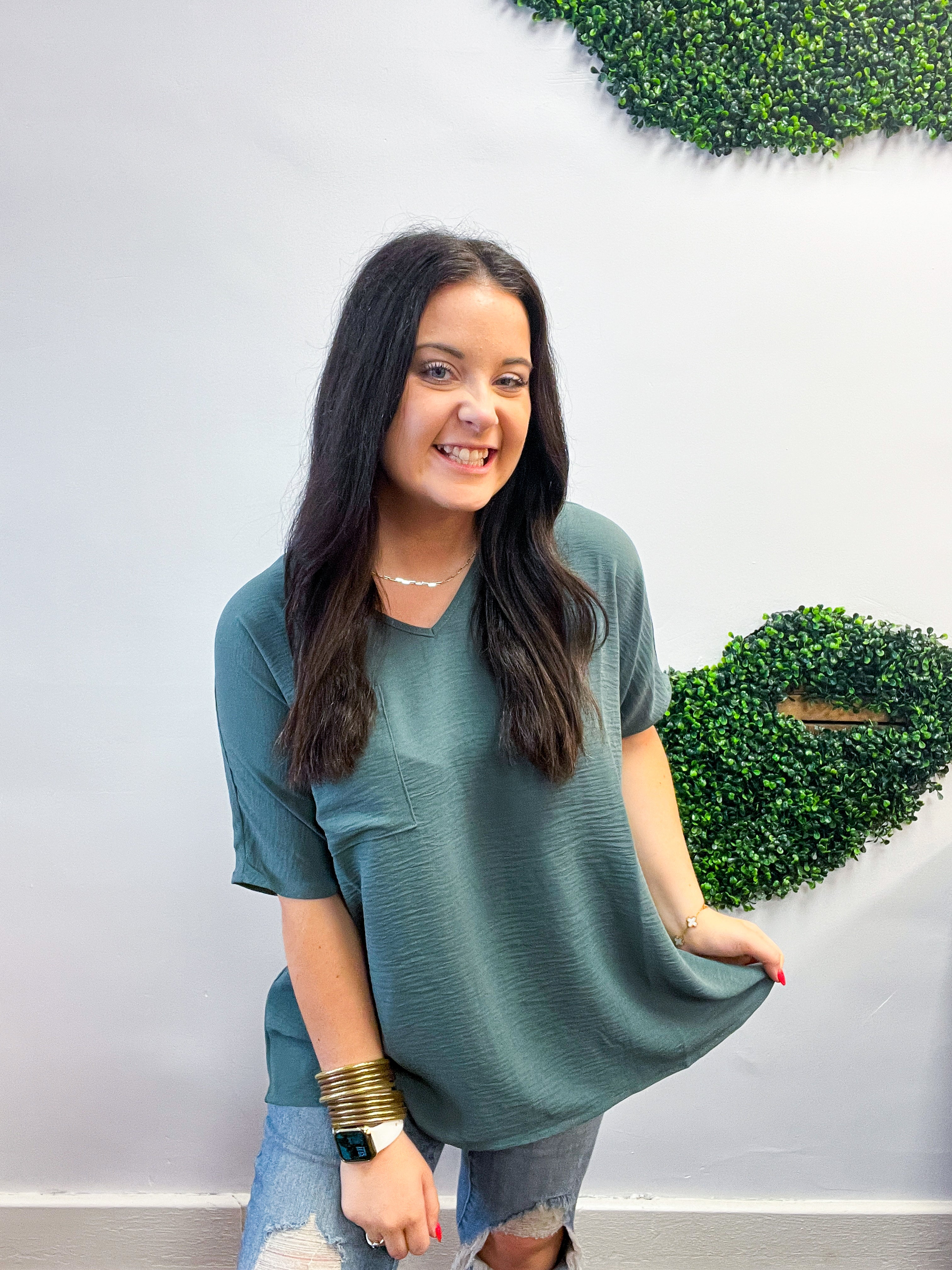 The Everyday Flow Air Flow Dolman Top - Jade