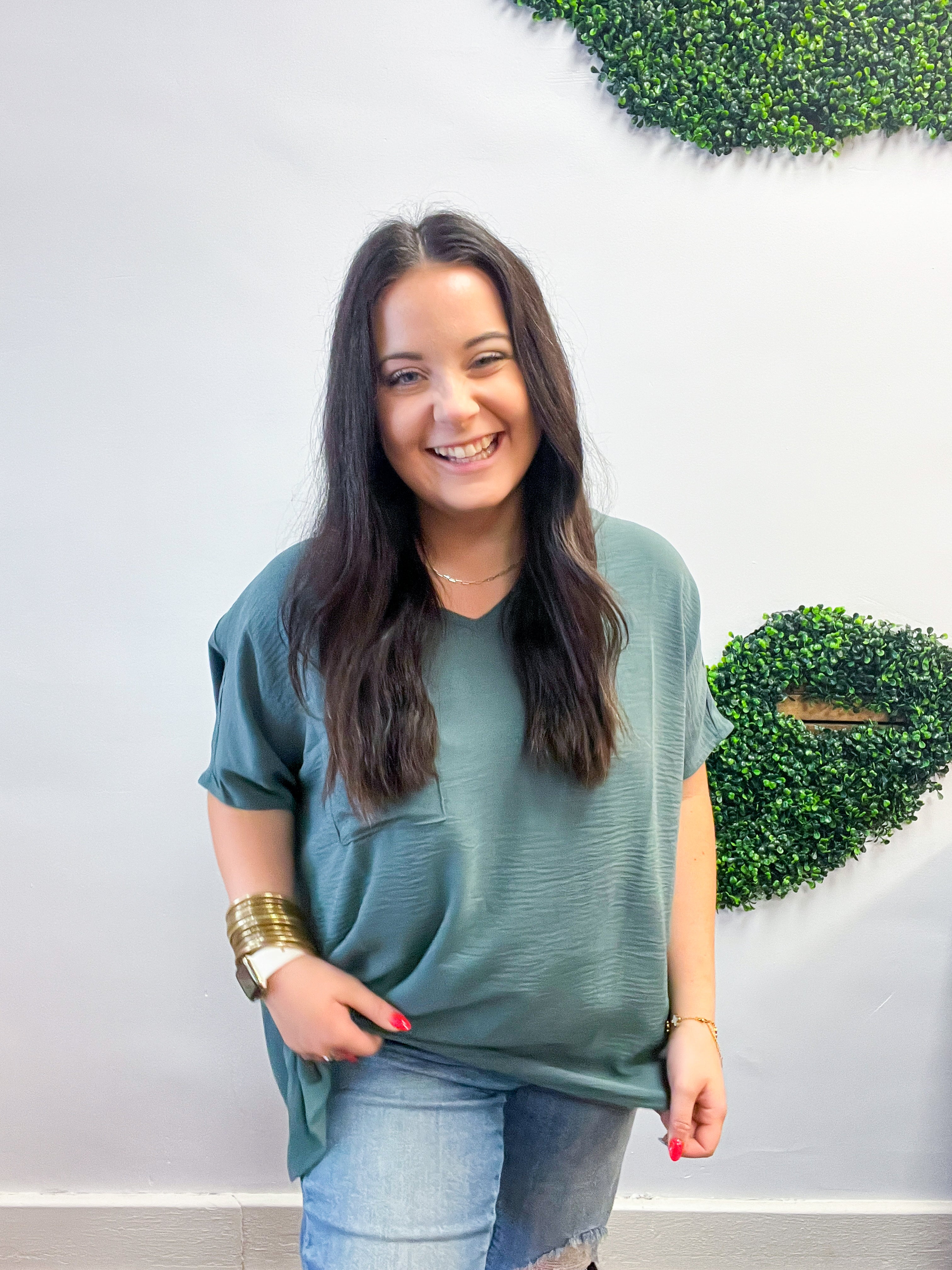The Everyday Flow Air Flow Dolman Top - Jade