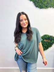 The Everyday Flow Air Flow Dolman Top - Jade