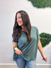 The Everyday Flow Air Flow Dolman Top - Jade