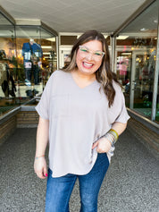 The Everyday Flow Air Flow Dolman Top - Light Mocha