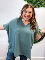 The Everyday Flow Air Flow Dolman Top - Jade