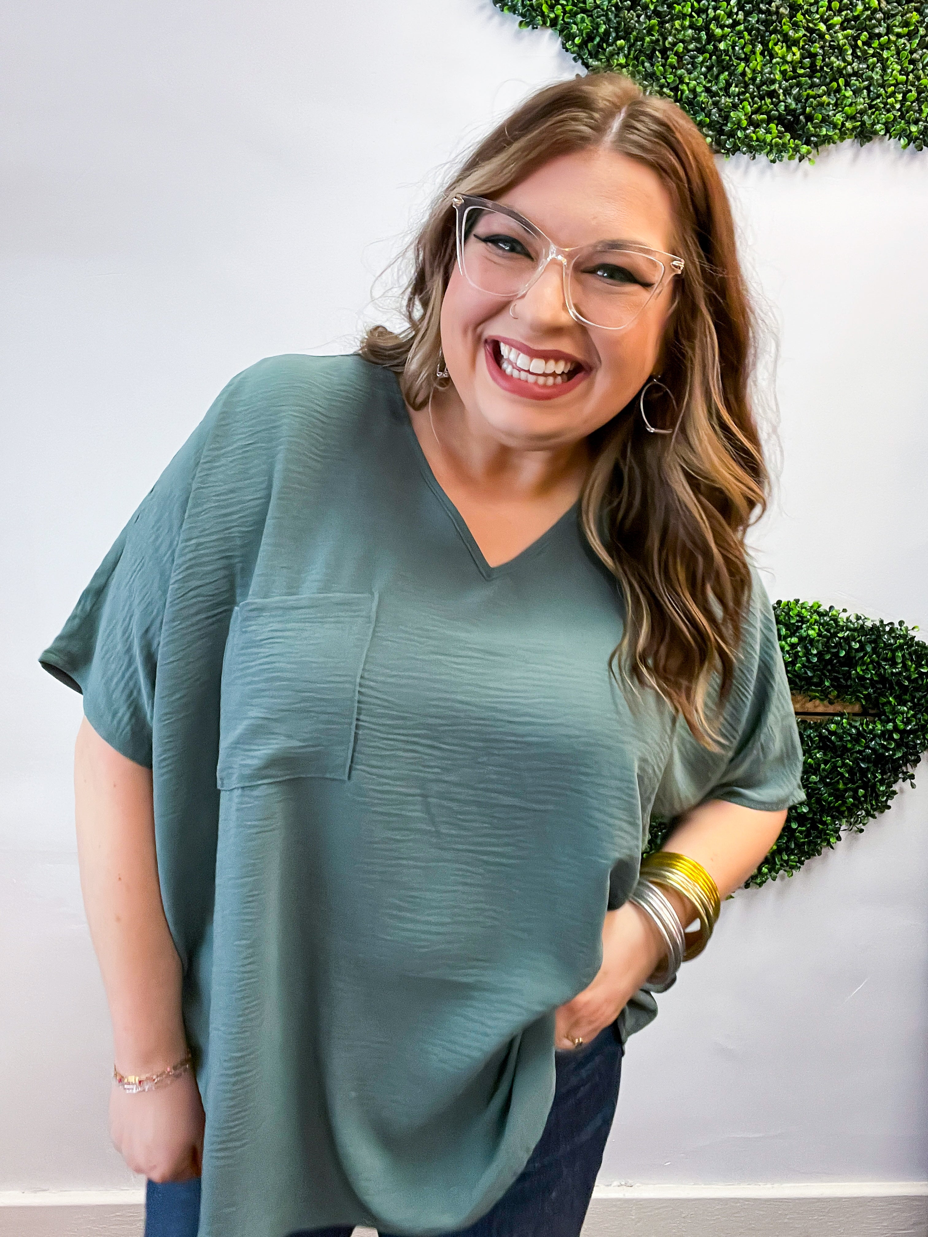 The Everyday Flow Air Flow Dolman Top - Jade