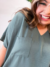 The Everyday Flow Air Flow Dolman Top - Jade