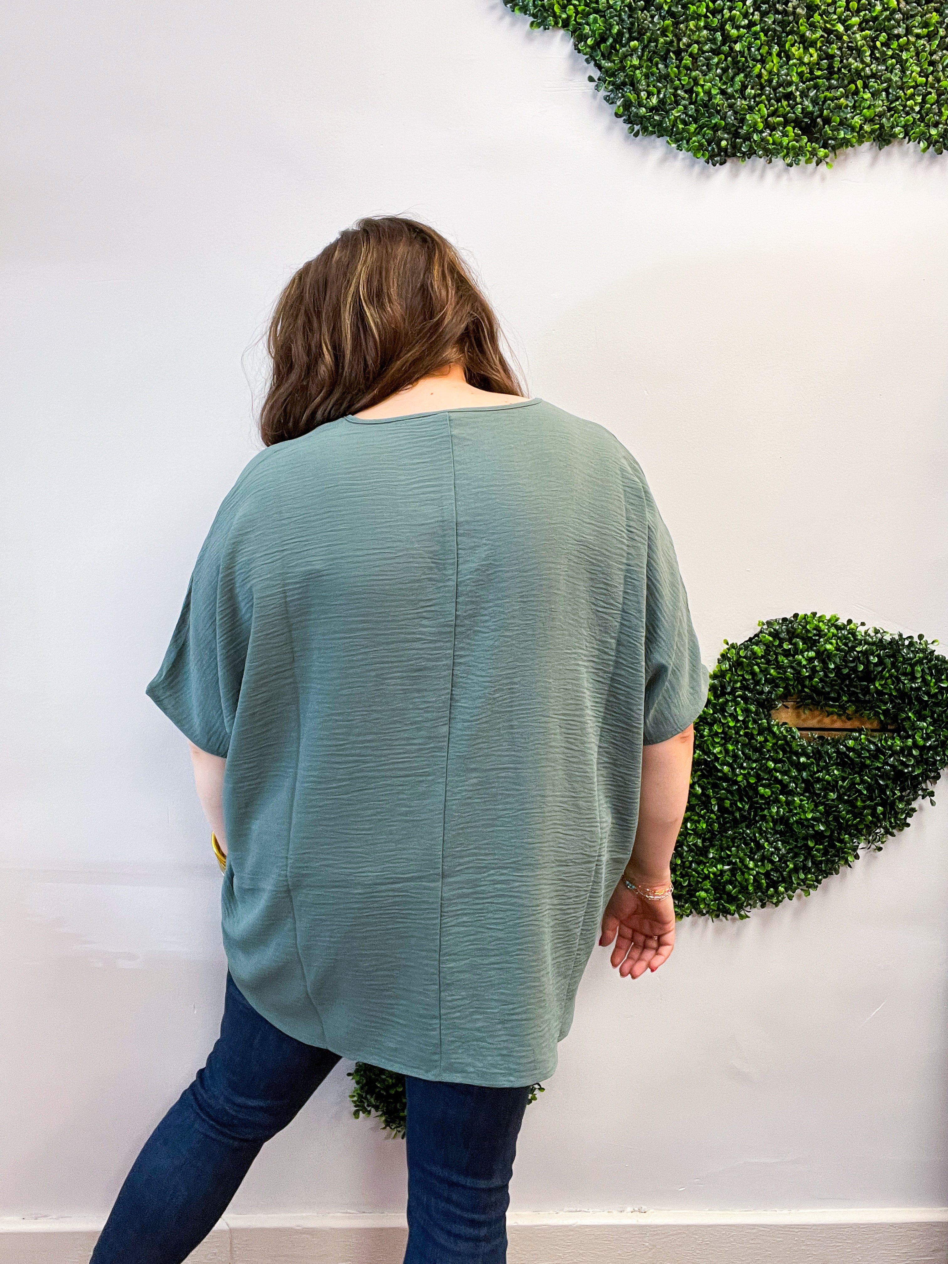 The Everyday Flow Air Flow Dolman Top - Jade