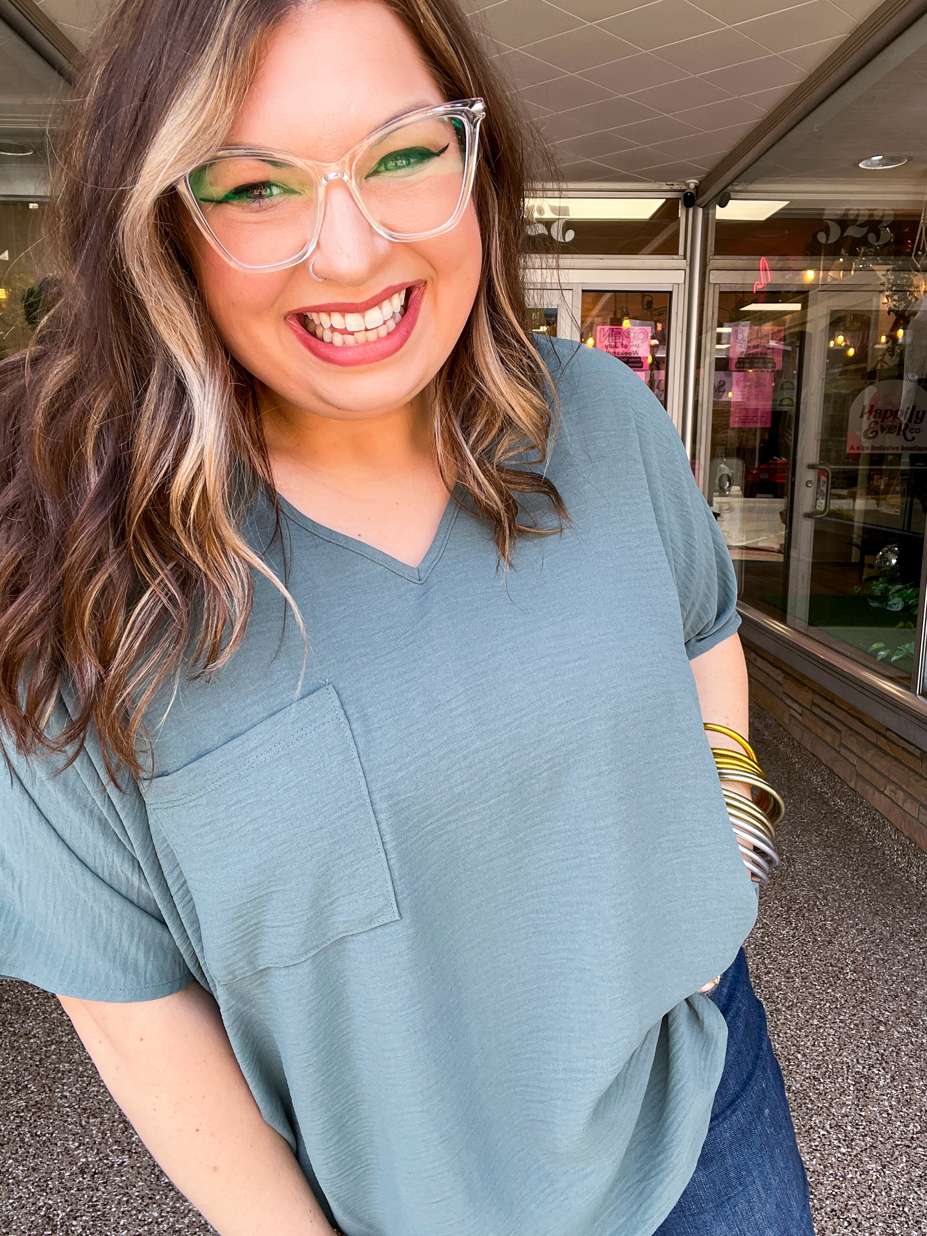 The Everyday Flow Air Flow Dolman Top - Jade