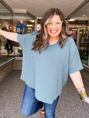 The Everyday Flow Air Flow Dolman Top - Jade
