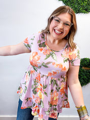 Lavender Meadow Blooms Top