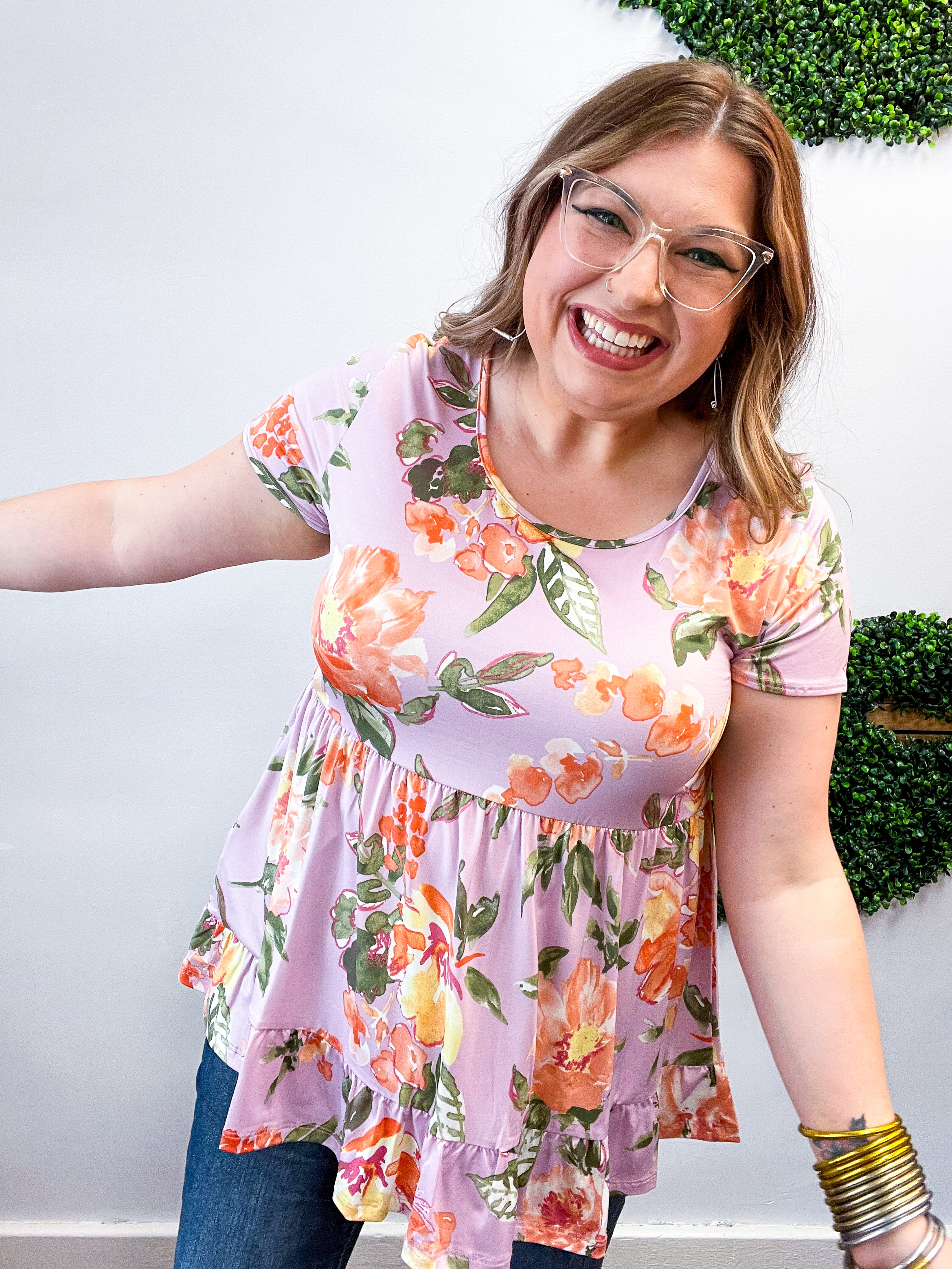 Lavender Meadow Blooms Top