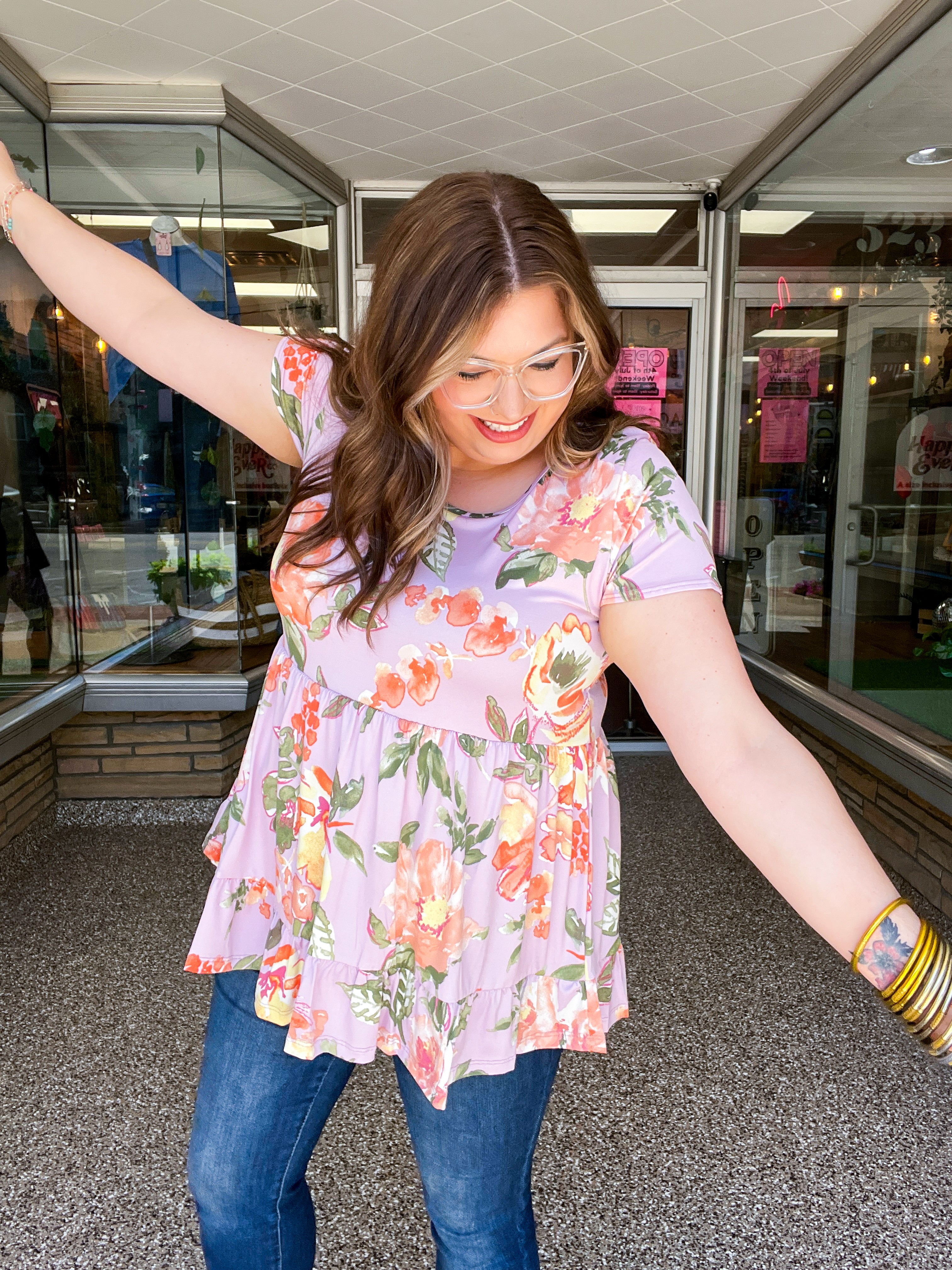 Lavender Meadow Blooms Top