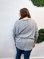 Spotted & Knotted Top in Grey