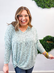 Spotted & Knotted Top in Mint