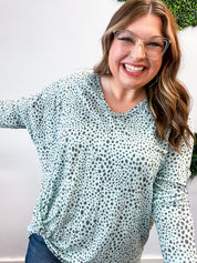 Spotted & Knotted Top in Mint