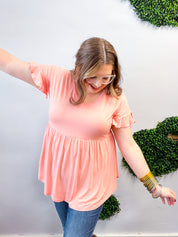 Simply Lovely Babydoll Top in Blush