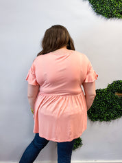 Simply Lovely Babydoll Top in Blush