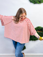 Harvest Horizon Striped Top in Red