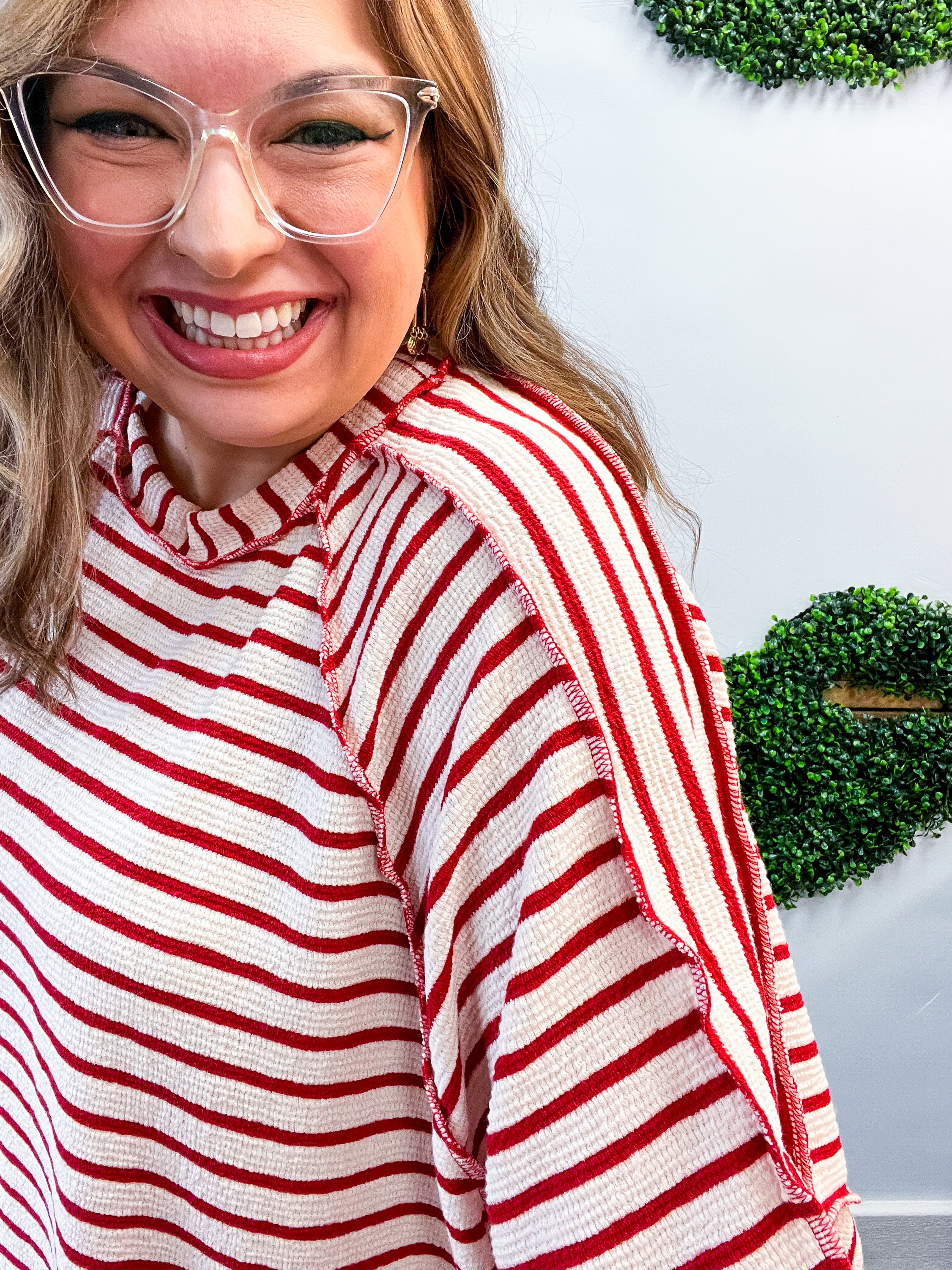 Harvest Horizon Striped Top in Red