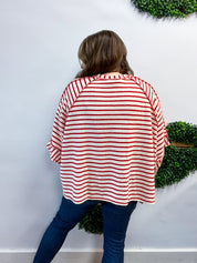 Harvest Horizon Striped Top in Red
