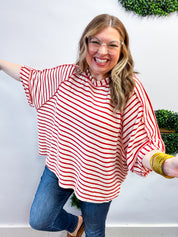 Harvest Horizon Striped Top in Red