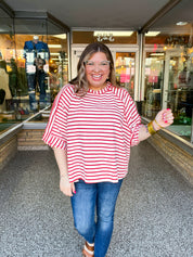 Harvest Horizon Striped Top in Red