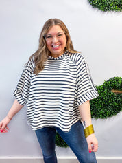 Harvest Horizon Striped Top in Navy