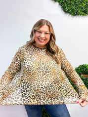 Layer Me Wild Leopard Print Mesh Top