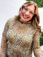 Layer Me Wild Leopard Print Mesh Top