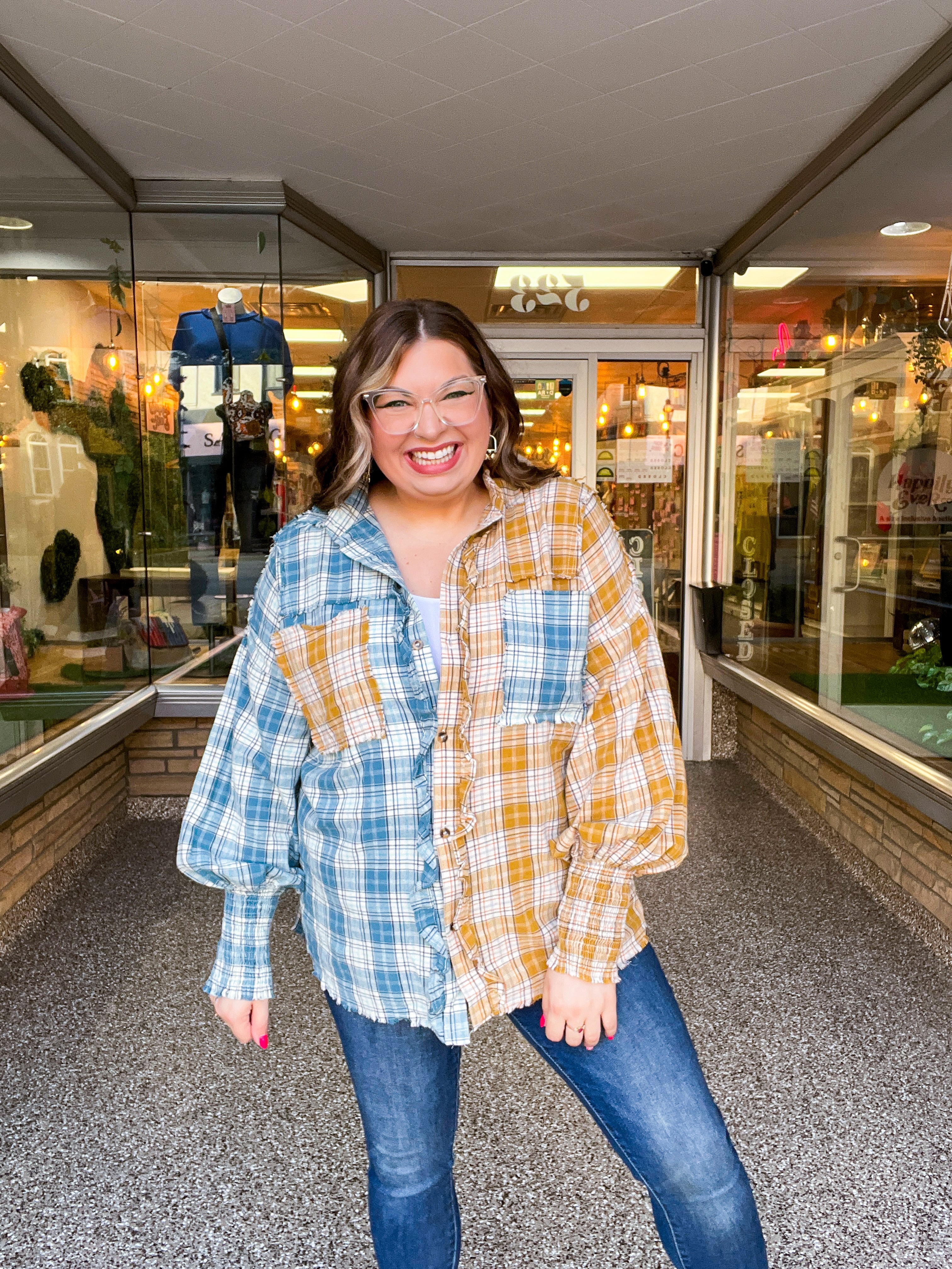 Harvest Patch Plaid Top