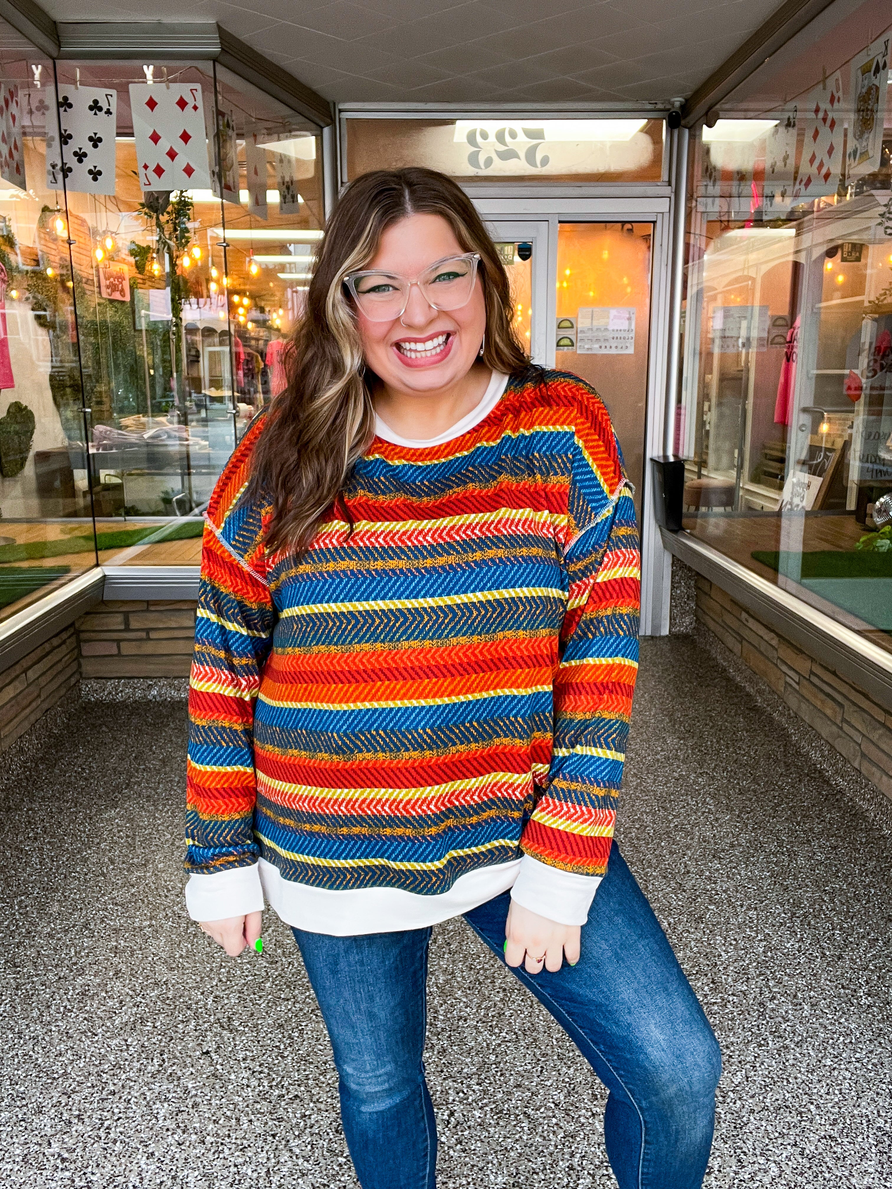 Spiced Cider Striped Top