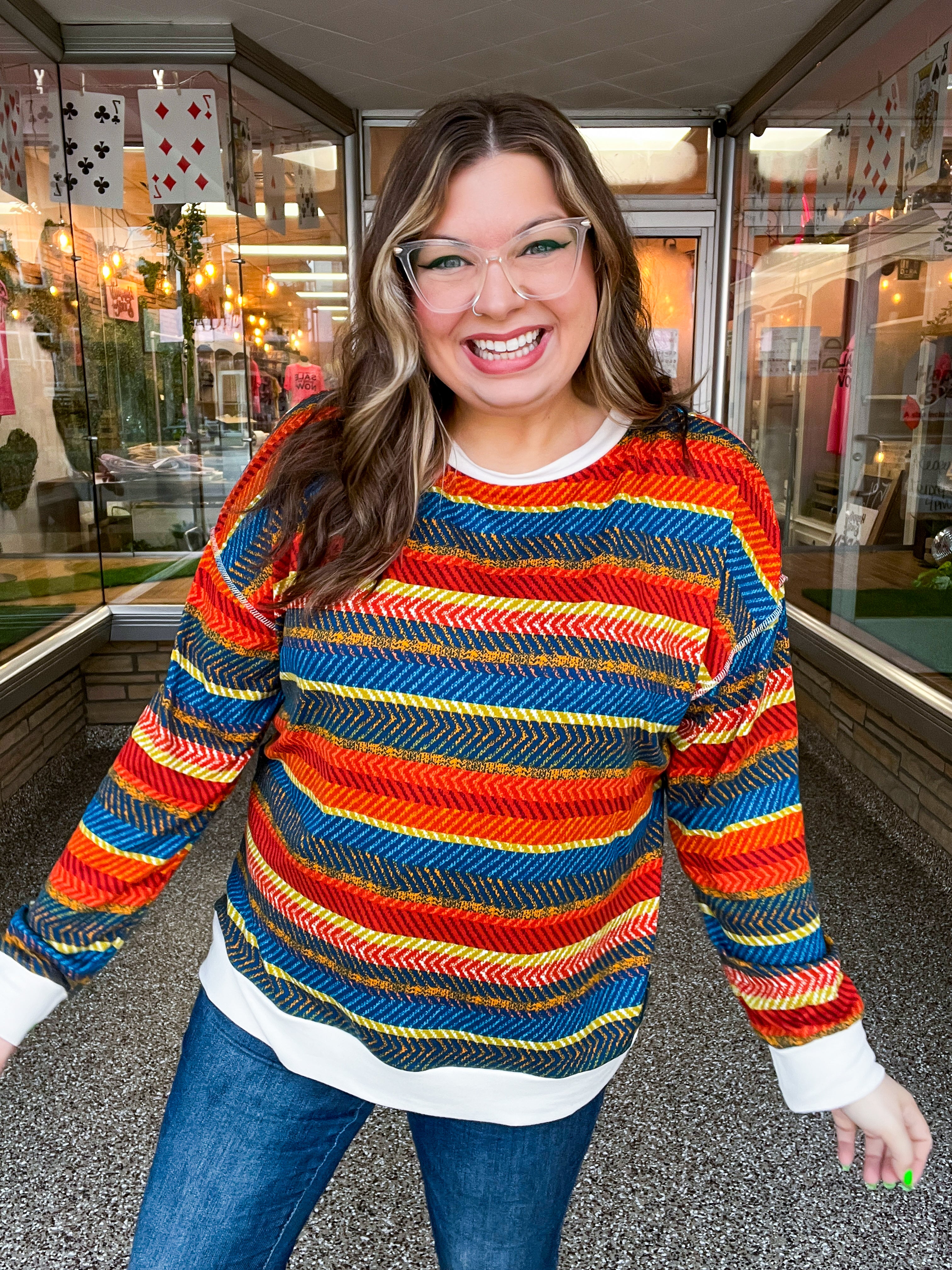 Spiced Cider Striped Top