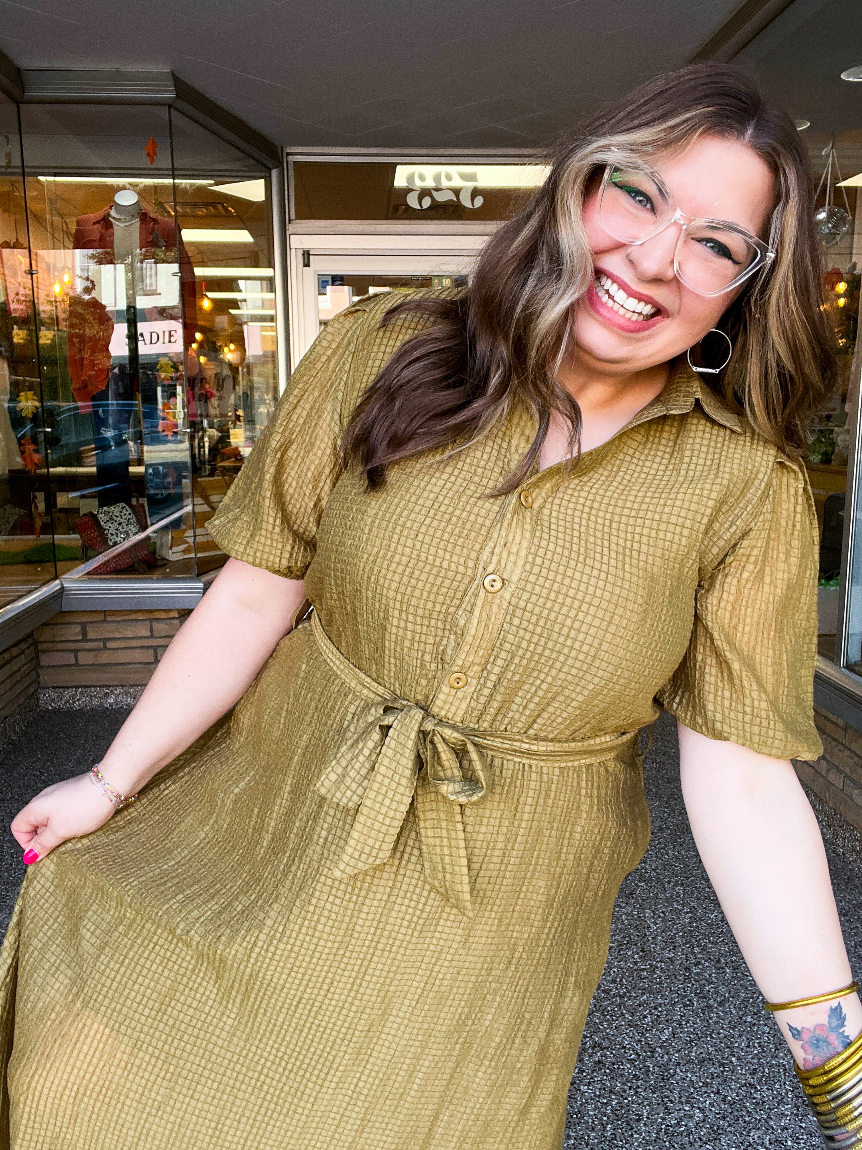 Homestead Stroll Dress in Golden Corn