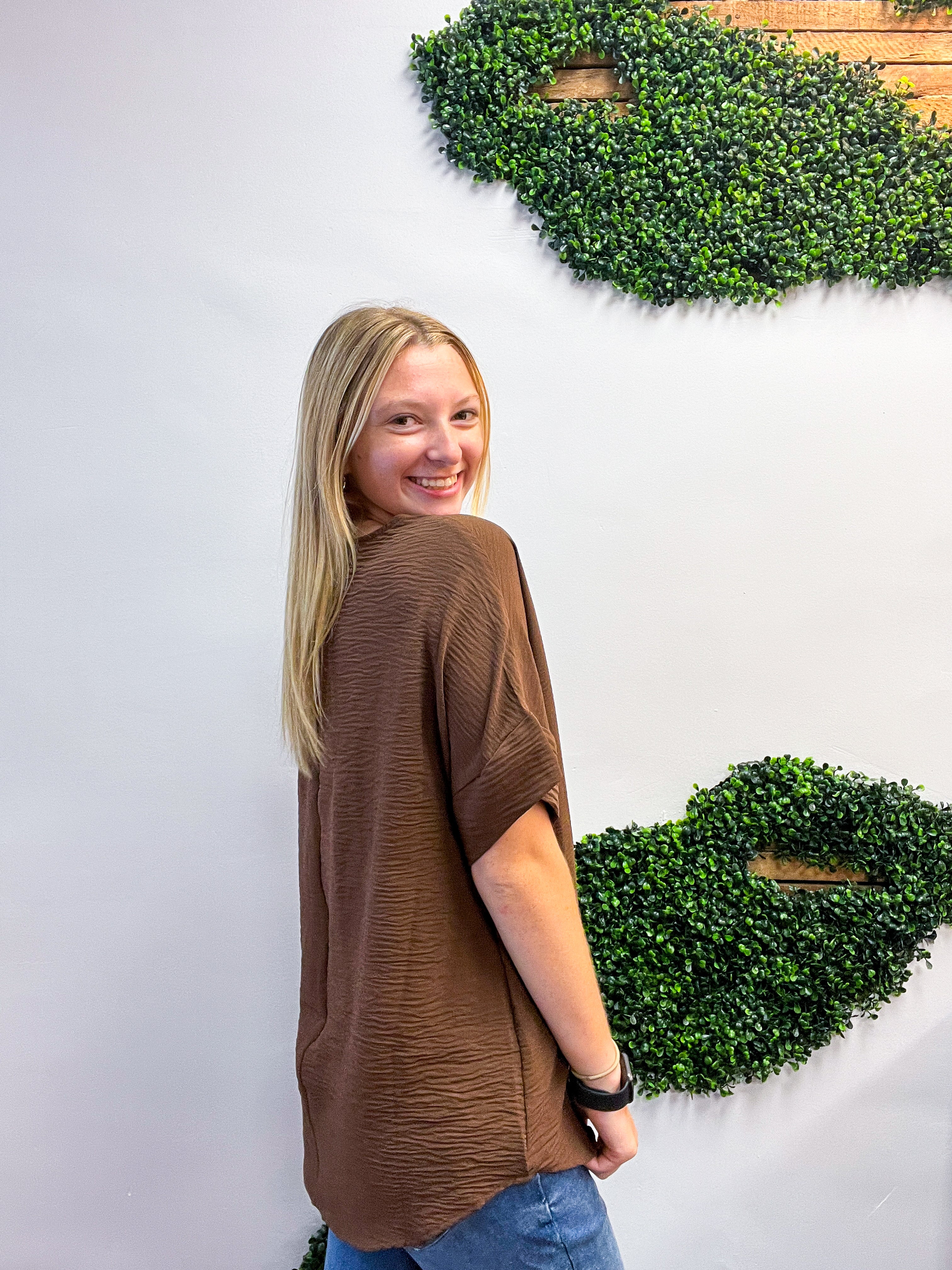 Go With the Flow Top in Brown