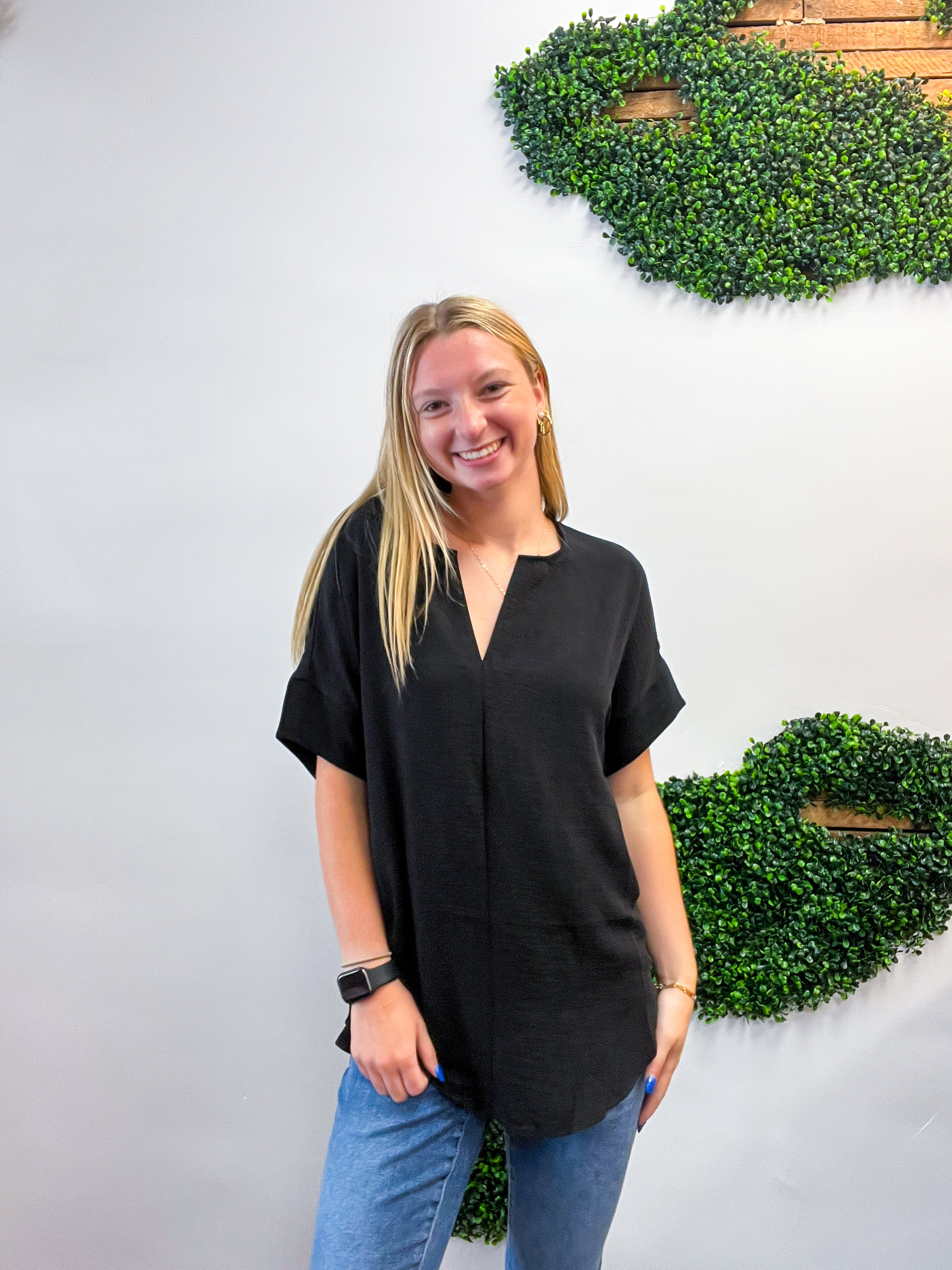 Go With the Flow Top in Black