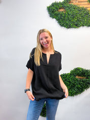 Go With the Flow Top in Black