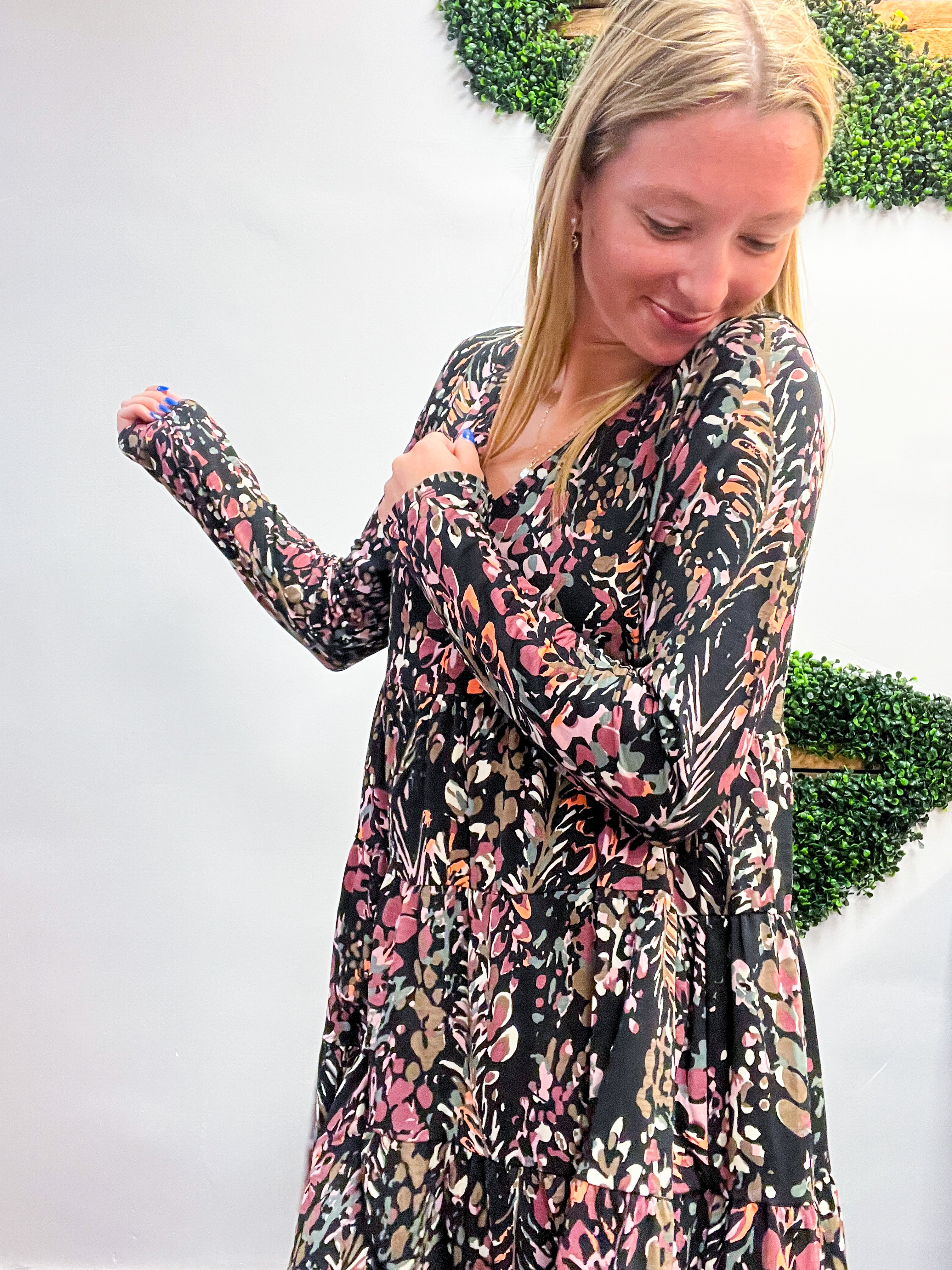 Harvest Petals Tiered Dress