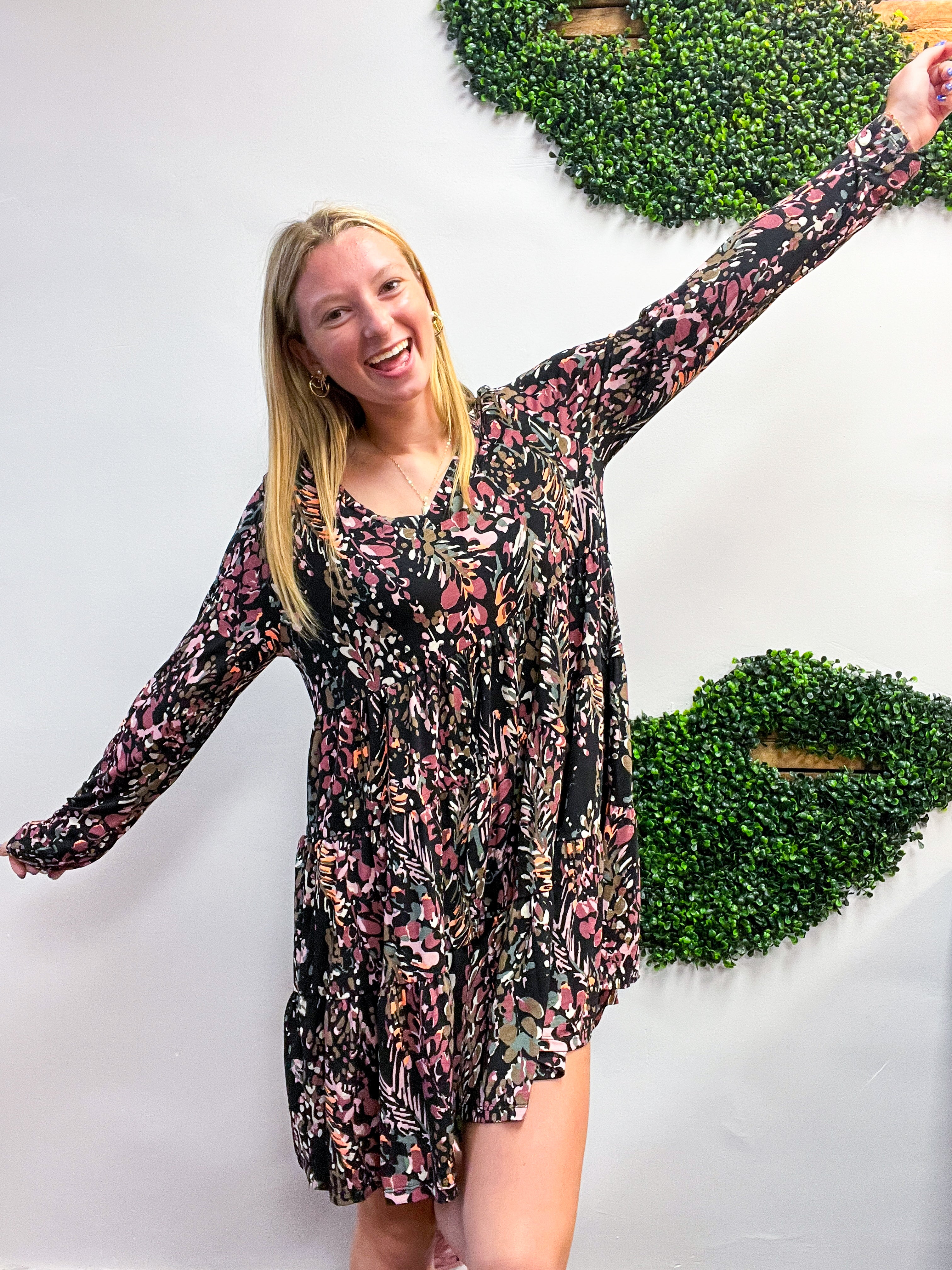 Harvest Petals Tiered Dress